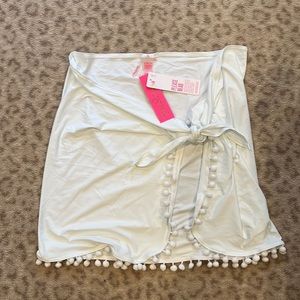 Lilly Pulitzer white sarong coverup